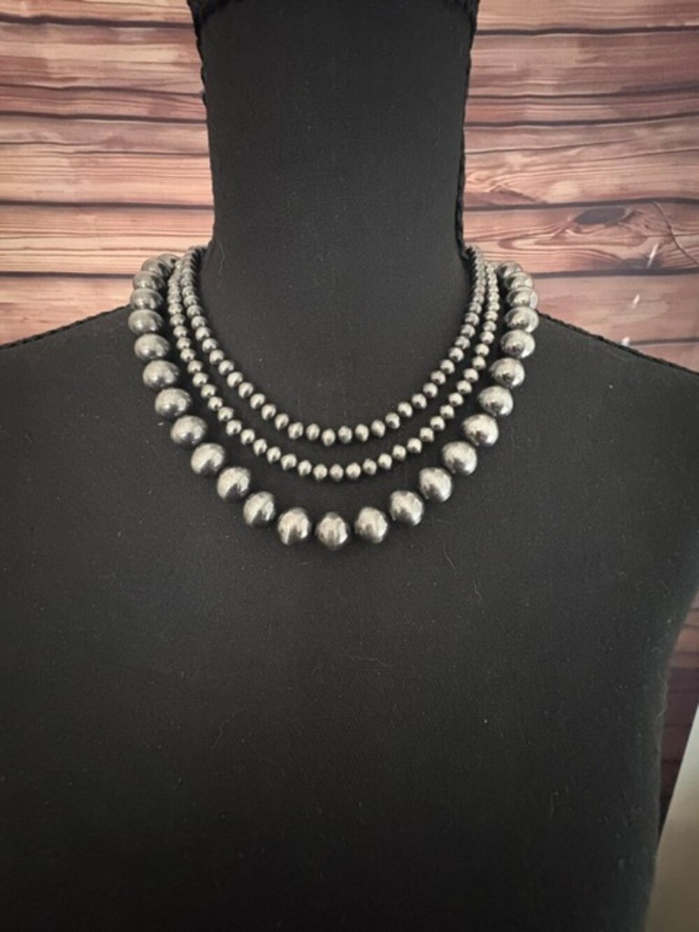 Tipi Western 3 Layered Navajo Style Pearl Necklace NWT